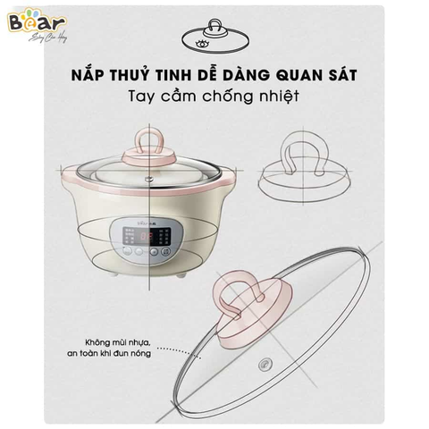  Nồi nấu chậm Bear SUBE 002 1.6L 