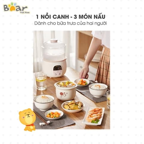  Nồi nấu chậm Bear 0,8L 