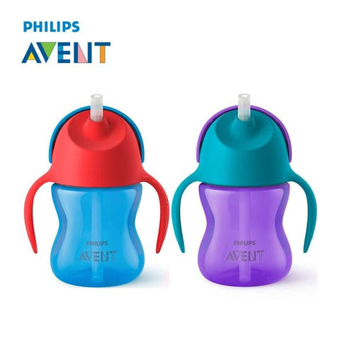  Bình tập uống có ống hút Avent 200ml 9M 