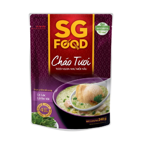  Cháo tươi cá lóc cải bó xôi 270gr SGF 