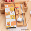 Set thìa, đũa tập ăn inox Gấu Pooh