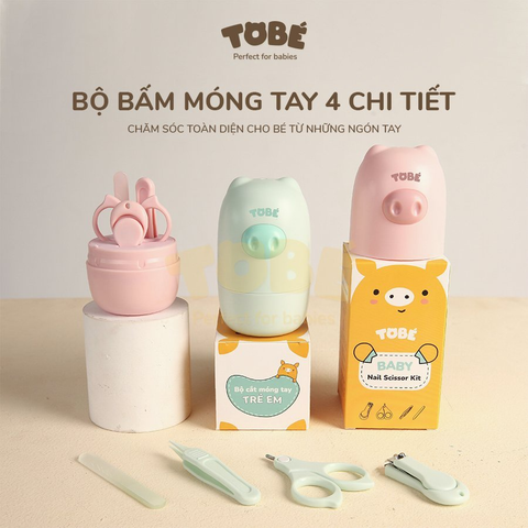  Bộ cắt móng tay Tobe màu xanh 