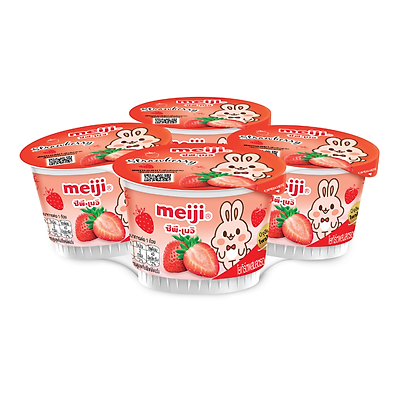  Sữa chua ăn vị dâu Meiji lốc 4 