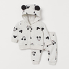 Bộ khoác nỉ lót bông mickey ghi