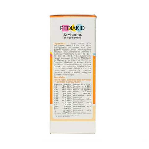  Siro Vitamin tổng hợp Pediakid 22 vitamins 125ml 