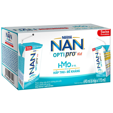  Sữa bột pha sẵn Nan 115ml (vỉ 6 hộp) 