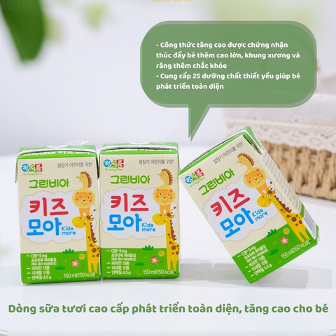  Sữa phát triển chiều cao 150ml Lốc 3 Vegemil Greenbia Hikids *24 