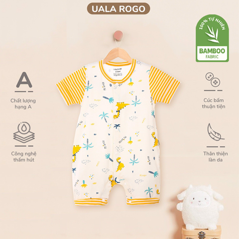  Body CTCT tay kẻ Uala Rogo 2076 vàng size 3-6m 