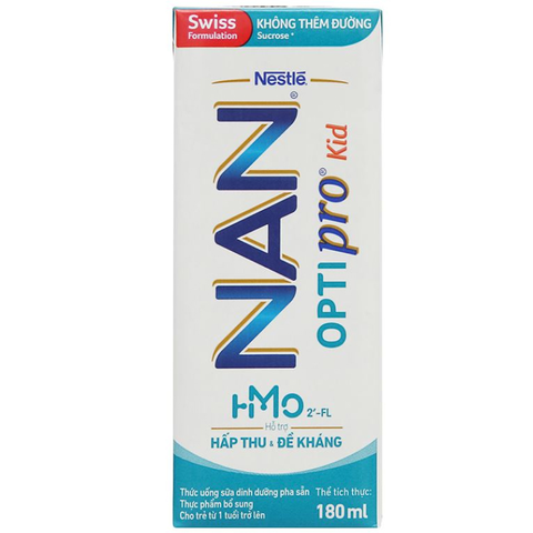  Sữa bột pha sẵn Nan 180ml  (vỉ 4 hộp) 