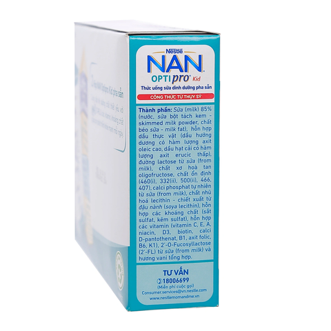  Sữa bột pha sẵn Nan 180ml  (vỉ 4 hộp) 