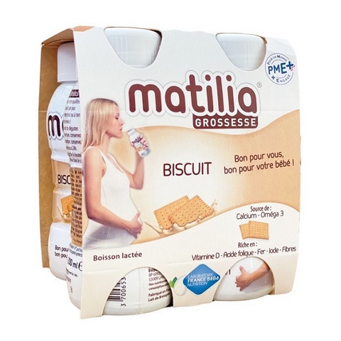  Sữa Matilia bầu vị bích quy (lốc 4 chai) 