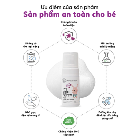  Kem làm sạch da sau thay tã Bebesolution 100ml 