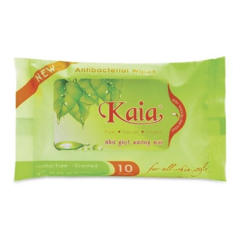  Khăn ướt Kaia 10 tờ xanh 