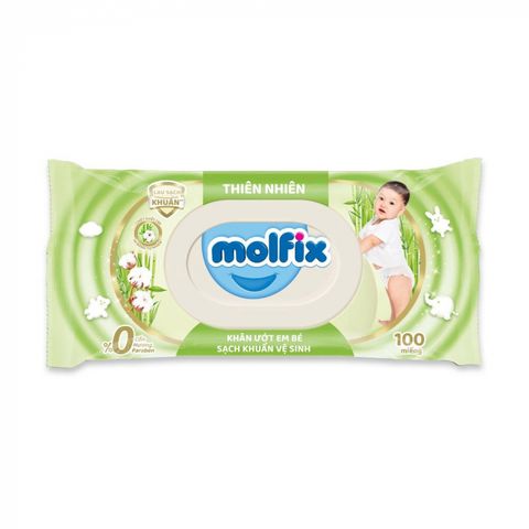  Giấy ướt Molfix vệ sinh da 100 tờ 