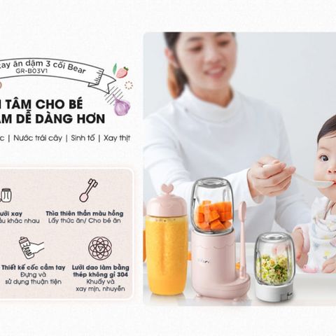  Máy xay sinh tố 3 cối Bear C04J1 