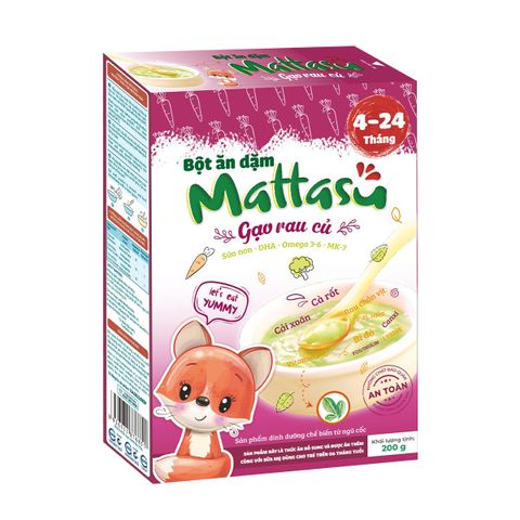  Bột ăn dặm Mattasu vị gạo rau củ 200g 