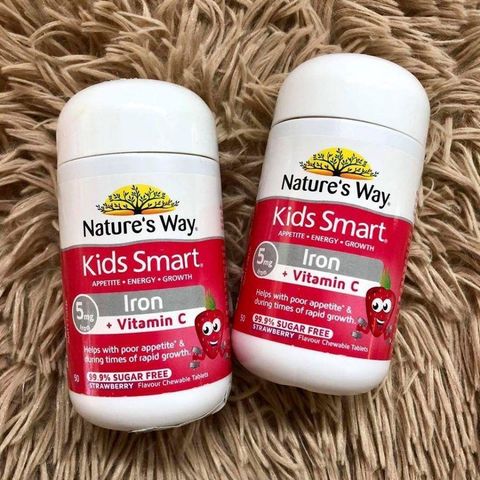  Kẹo Nature's Way bổ sung sắt, vitamin C 560v (2 tuổi+) 