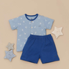 Nous cài thẳng cộc petit xanh dương hoạ tiết