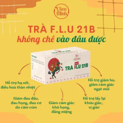  Trà giảm cảm cúm Flu 21B Viên Minh - 12 túi lọc 