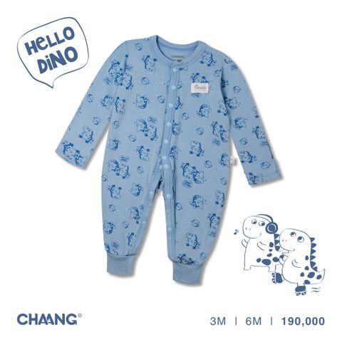  Bộ body dài cúc giữa Dino xanh biển 3m Chaang 