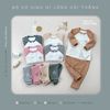 Bộ SS nỉ lông cài thẳng Sữa gạo size 6-9m