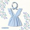 Set váy yếm Summer màu xanh 12M Chaang