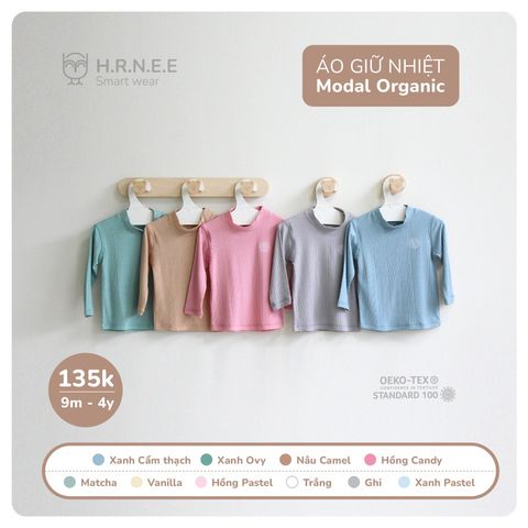  Áo cổ 3p modal organic Hrnee 