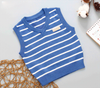 Áo len gile cổ tim xanh tím than size 4y Uala Rogo