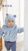 Áo khoác lông tai gấu Hrnee xanh blue size 12-18m