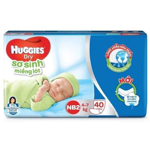  Bỉm miếng lót Huggies NB2 40 miếng 