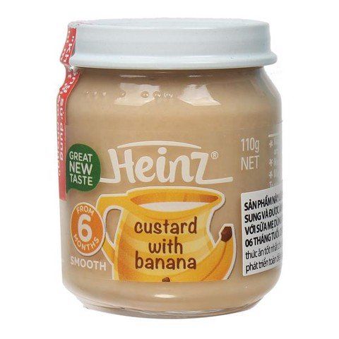  Dinh dưỡng đóng lọ Heinz Custard sữa chuối 110g 