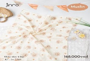  Khăn tắm Jinro muslin 2- 4 lớp 