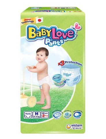  Bỉm quần Baby Love size M48+2 