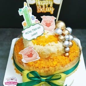 Bánh Thôi Nôi bé gái / bé trai - Bông lan trứng muối Sinh nhật SN29