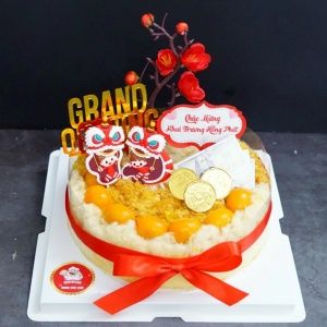 Bánh Bông Lan Trứng Muối Cúng Ngày Khai Trương Đôi Lân Phát Lộc SN39
