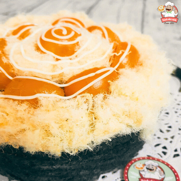 Bánh bông lan trứng muối tròn