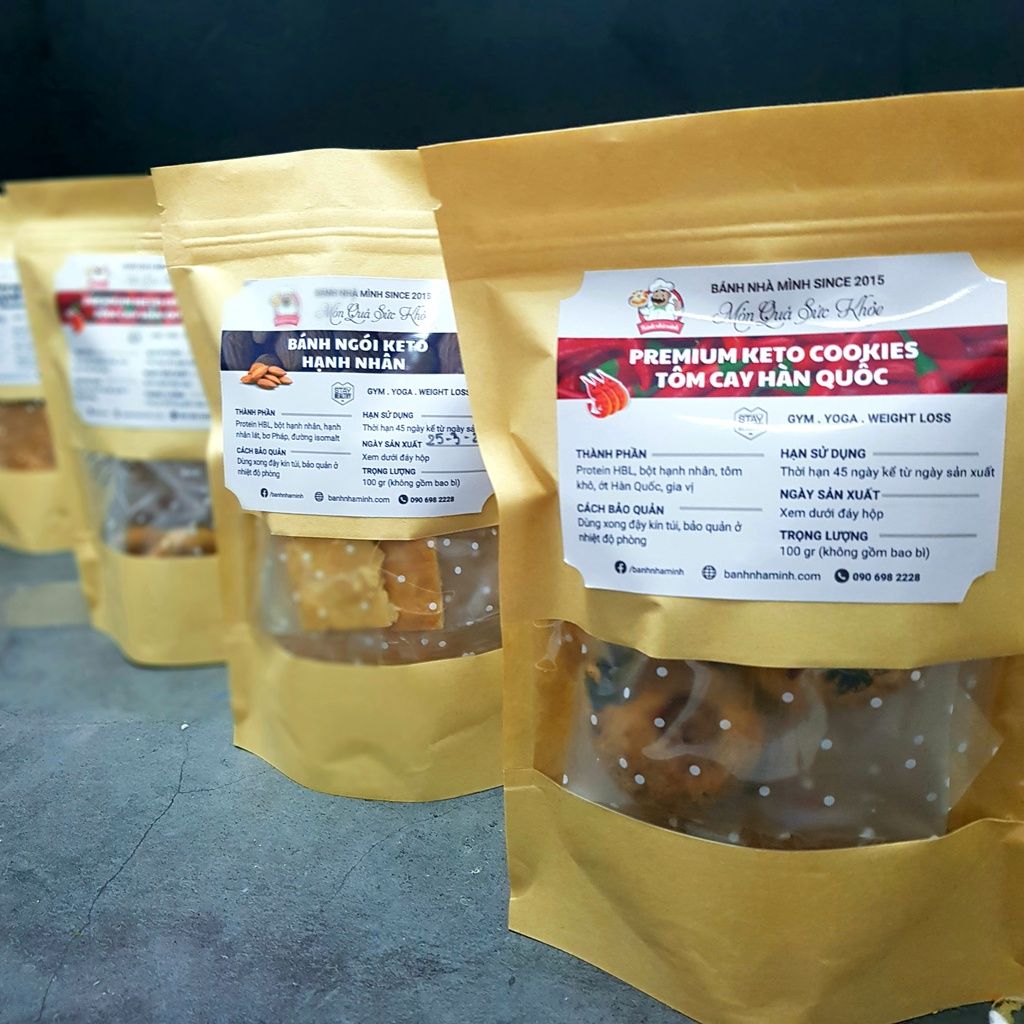 Bánh Ngói ăn kiêng Keto bổ sung bột Protein Mỹ