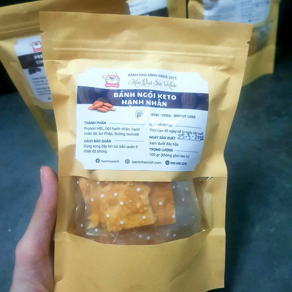 Bánh Ngói ăn kiêng Keto bổ sung bột Protein Mỹ