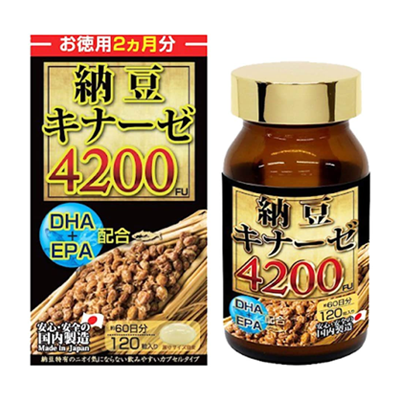 Viên uống phòng ngừa đột quỵ Maruman Nattokinase 4200FU Nhật Bản