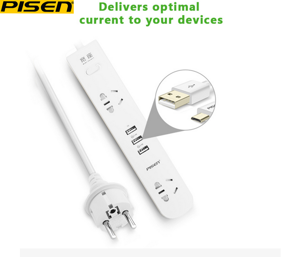 Ổ điện PISEN KY-23(EP) ( 2 x AC , 3 x USB )