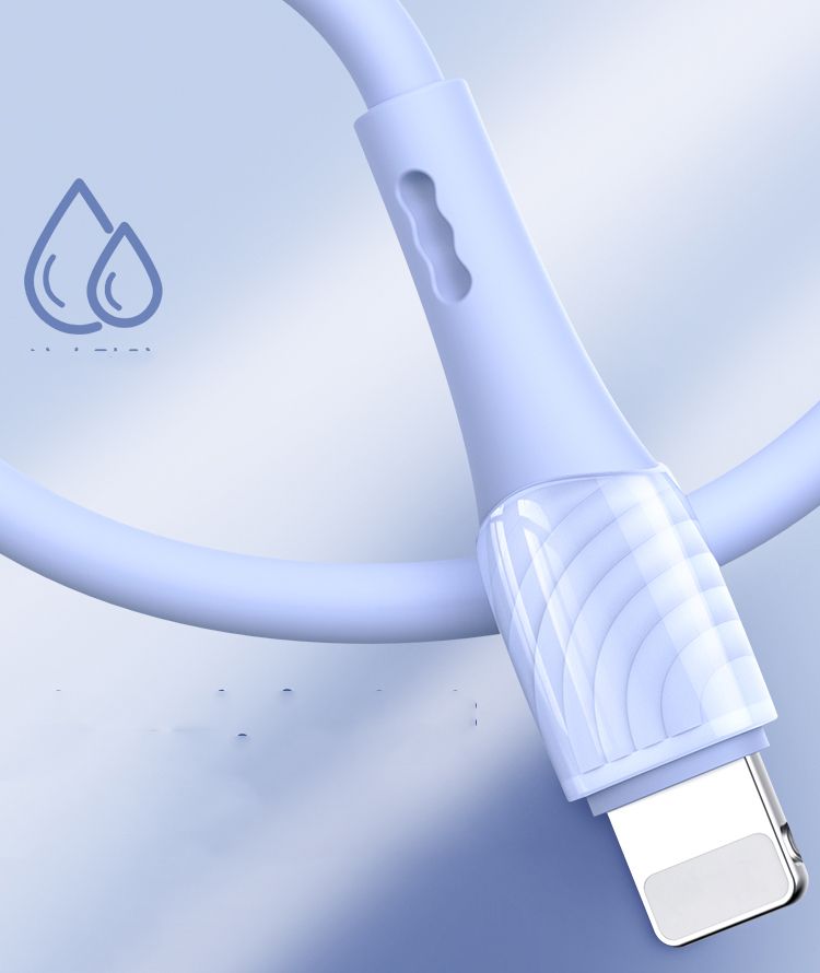 Cáp PISEN Lightning Colorful Liquid Silicone 2.4A 12000mm