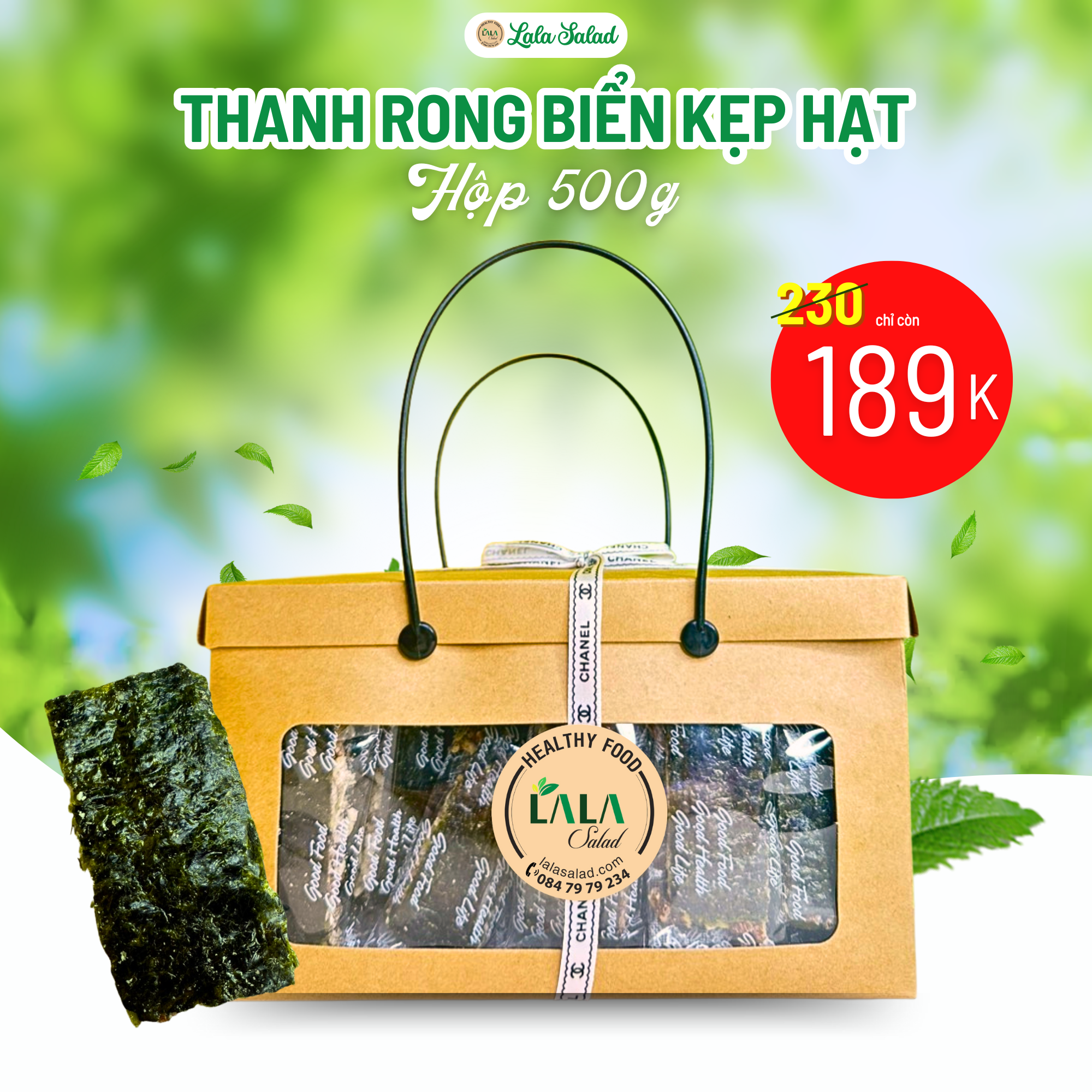 Hộp Thanh Rong Biển Kẹp Hạt