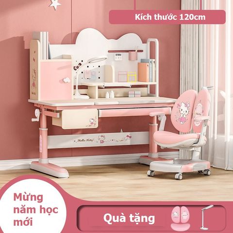  Bộ Bàn Ghế Học Thông Minh Hello Kitty Kích thước 120cm HG038 