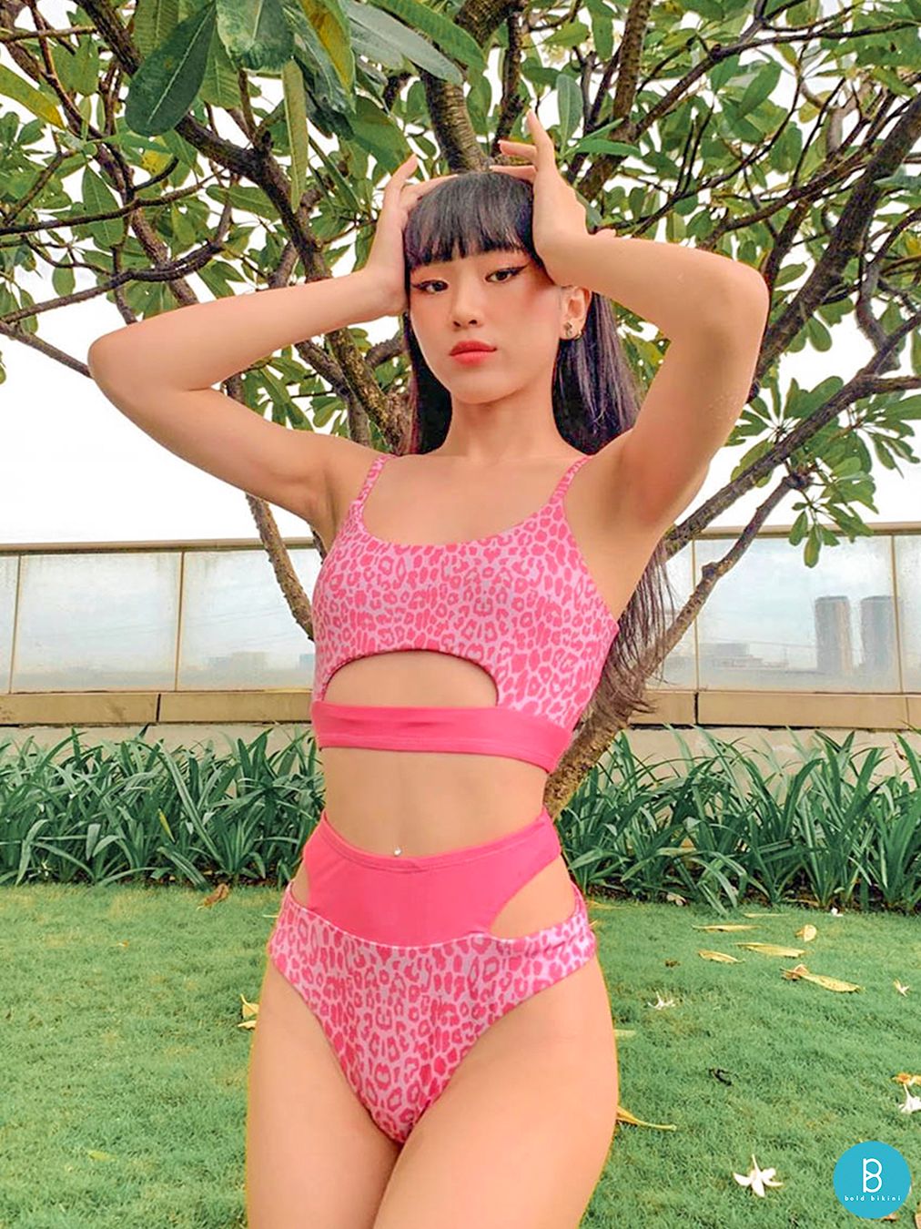 Set Bikini Pink Cheetah Inside Out