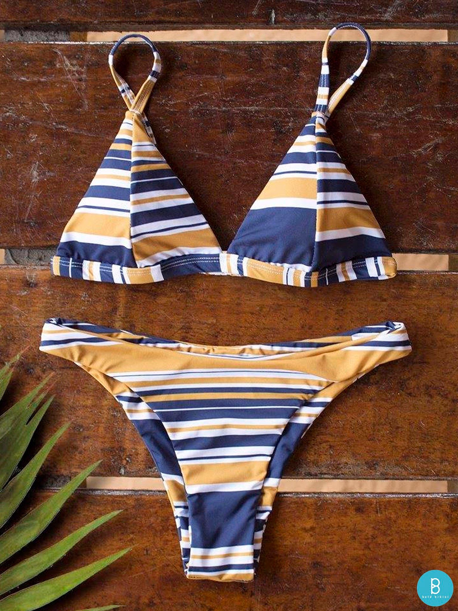 Quần bơi Bold Bikini họa tiết sọc nhiệt đới - Ocean Dyahna Bottom