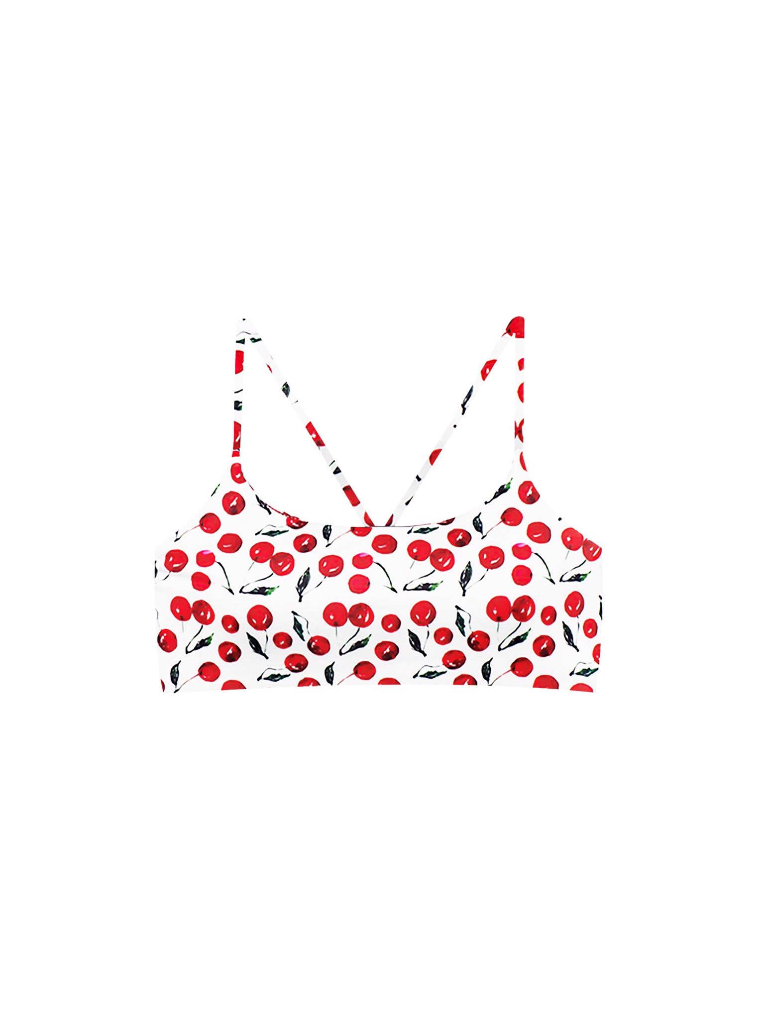 Áo bơi hai dây cách điệu ở lưng họa tiết Cherry - Cherry Meri Top