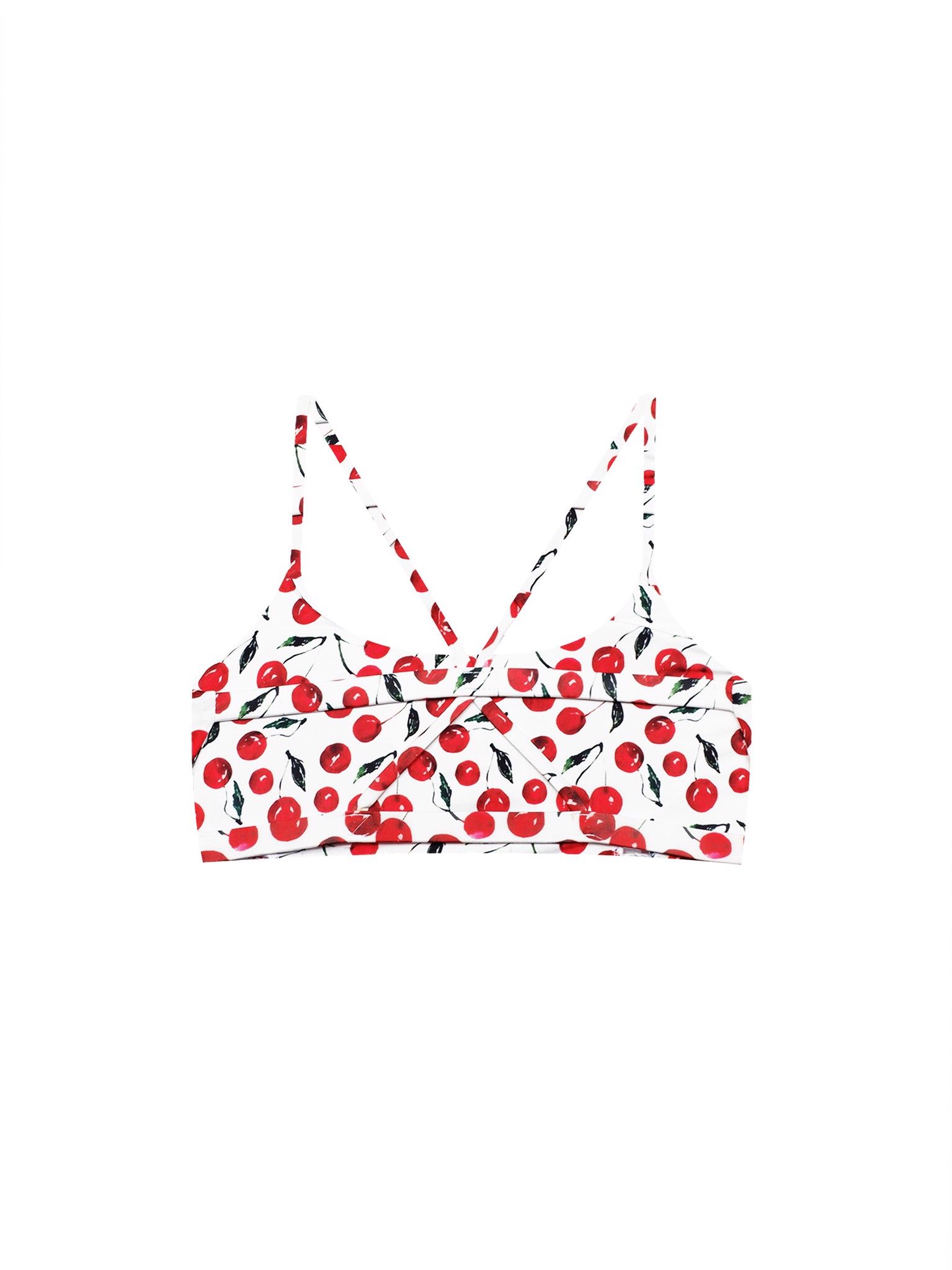 Áo bơi hai dây cách điệu ở lưng họa tiết Cherry - Cherry Meri Top