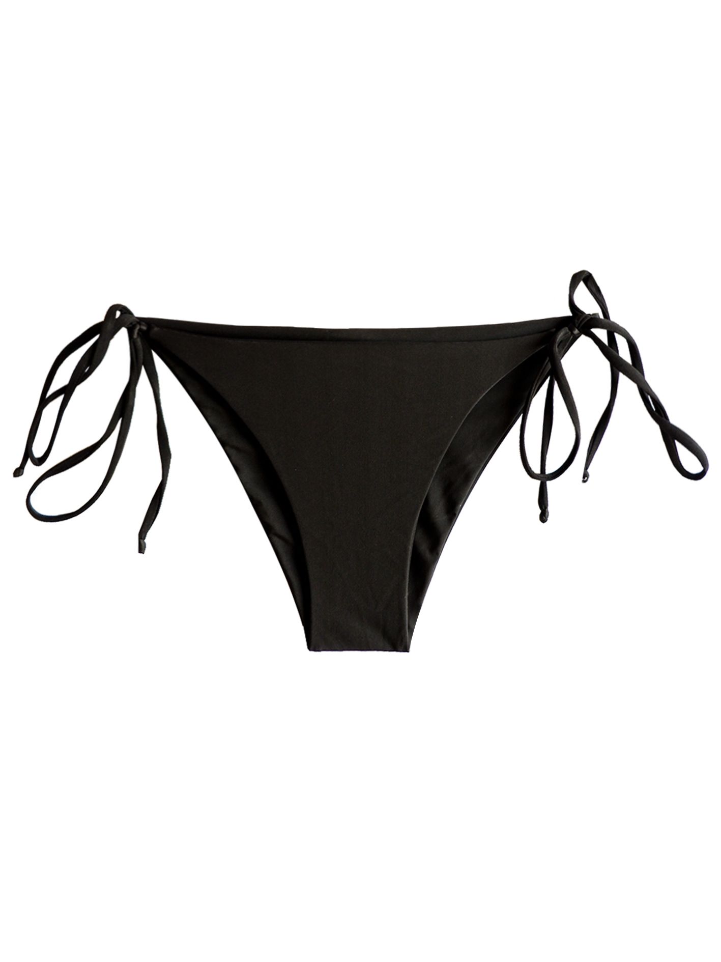 Quần bơi Bold Bikini dáng tam giác cột dây màu đen - Black Basic Bottom