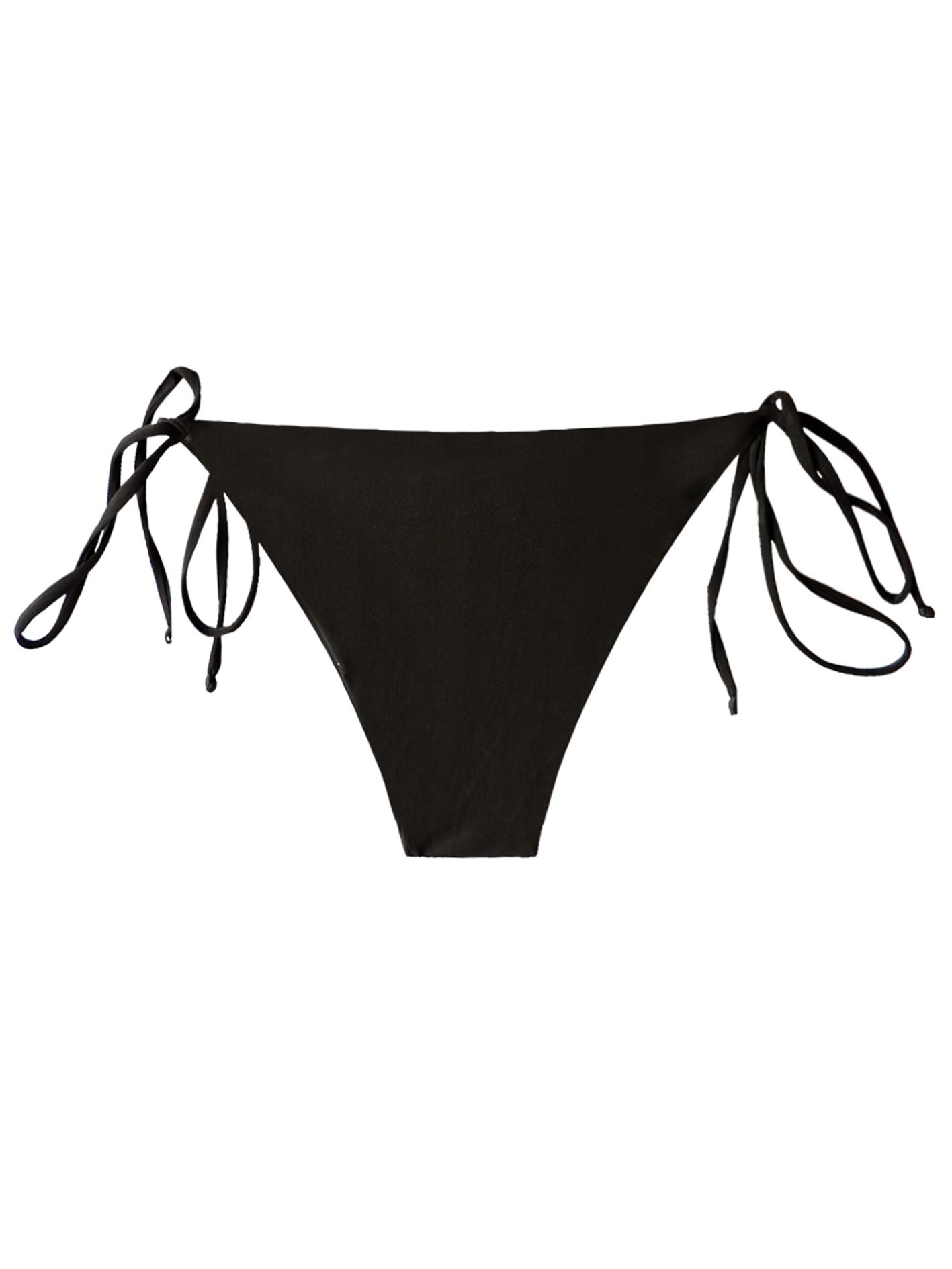 Quần bơi Bold Bikini dáng tam giác cột dây màu đen - Black Basic Bottom