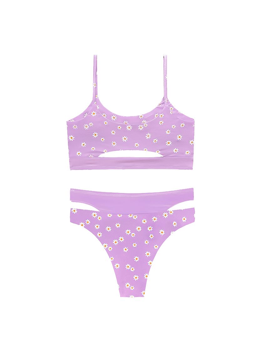 Violet Daisy Inside Out Bikini Set